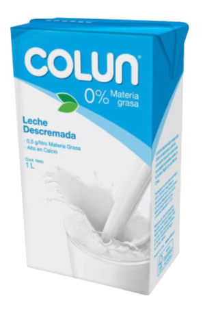 Leche descremada Colun 1L