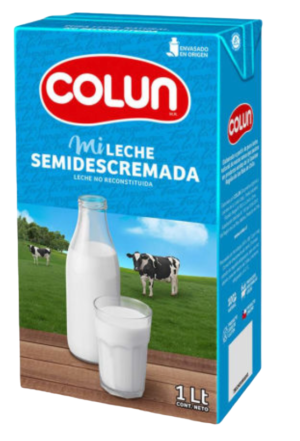 Leche semidescremada Colun 1L